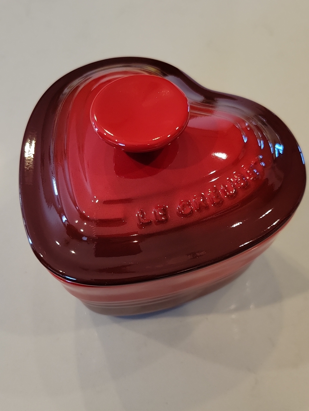 Le Creuset Large Cerise Red Heart Cocotte